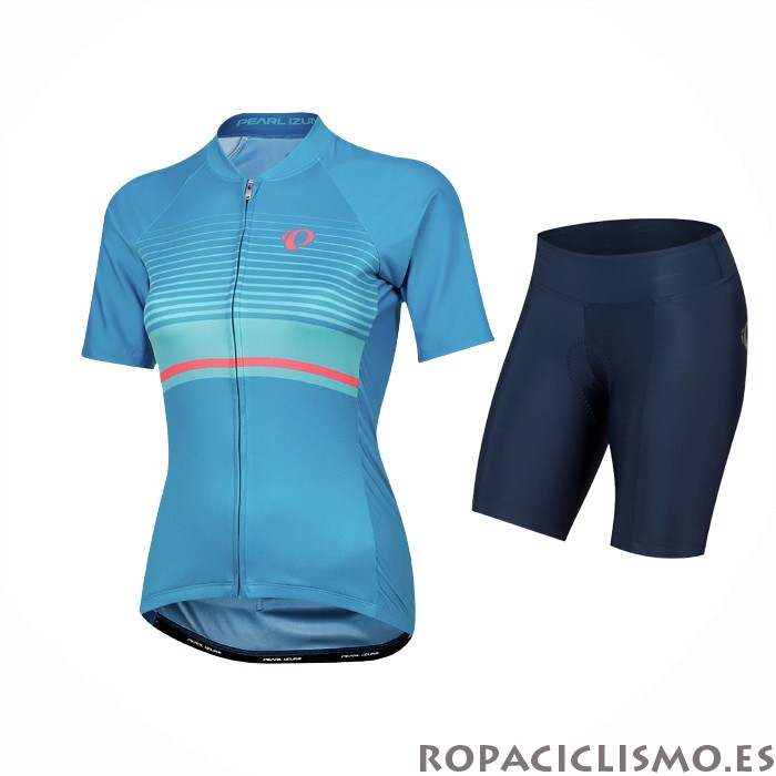 2021 Maillot Mujer Pearl Izumi Tirantes Mangas Cortas Azur